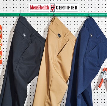 dockers pants on a rack