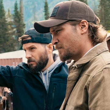 "the gathering storm"  cbs original series marshals, scheduled to air on sunday, march 22 800900 pm et800900 pm pt pictured lr logan marshallgreen as pete calvin and luke grimes as kayce dutton photo christopher saunderscbs ©2025 cbs broadcasting, inc all rights reserved