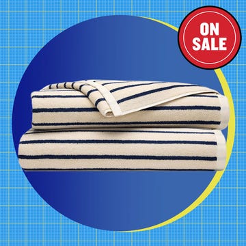 Towels and a bathrobe on sale.