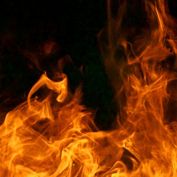 flames on a black background