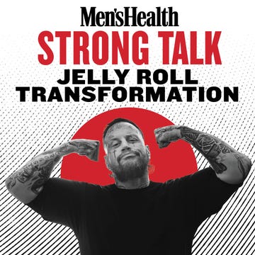 cover of mens health featuring a fitness transformation theme of country rap star jelly roll