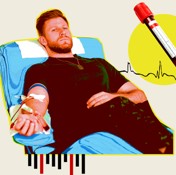 man getting cancer detection screening