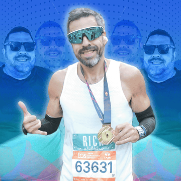 before and after of obese man and muscular fit man holding a medal from marathon before and after of obese man and muscular fit man holding a medal from marathon